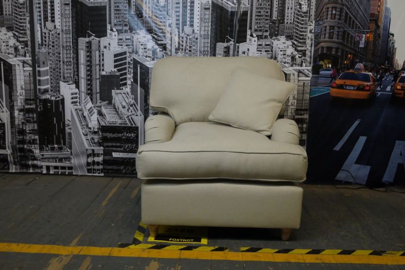 Downton Fabric Armchair now half price at Worthington Brougham ex display furniture outlet in Lancashire