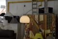 Snowdrop Floor Lamp with White Dome Shade