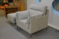 retro armchair and footstool set ex display sofas outlet Lancashire