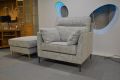 retro armchair and footstool set ex display sofas outlet Lancashire
