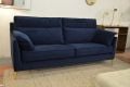 Navy blue large sofa, 4 seater grand sofa in blue, ex display John Lewis outlet shop