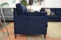 Navy blue large sofa, 3 seater sofa in blue, ex display John Lewis outlet shop