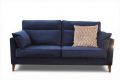 designer sofas blue velvet; ex display John Lewis sofa outlet