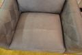Ares Armchair in Grey Italian Leather Vintage Effect Aniline Leather