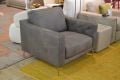Italia Living Ares Armchair; grey Italian leather chair ex display outlet