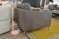 Italia Living Ares Armchair; grey Italian leather chair ex display outlet