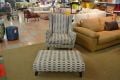 Whitemeadow Atelier accent chair and footstool, discount arm chair outlet shop