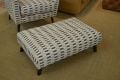 Whitemeadow Atelier accent chair and footstool, discount arm chair outlet shop