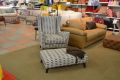 Whitemeadow Atelier accent chair and footstool, discount arm chair outlet shop