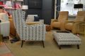 Whitemeadow Atelier accent chair and footstool, discount arm chair outlet shop