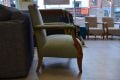 fireside chair UK, art deco accent chair, green bedroom chair