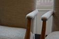 fireside chair UK, art deco accent chair, beige bedroom chair