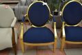 Louis XVI accent chairs, Gold metallic wooden accent chairs, Clearance accent chairs pair