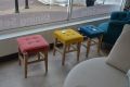 sofa.com Buttons short stool blue velvet stool dressing table chair bedroom chair discount designer furniture outlet London