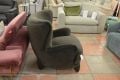 Ex display Danetti armchair, Danetti Harlan dark chocolate velvet accent chair, Danetti outlet Lancashire