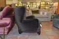 Ex display Danetti armchair, Danetti Harlan dark chocolate velvet accent chair, Danetti outlet Lancashire