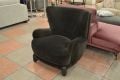 Ex display Danetti armchair, Danetti Harlan dark chocolate velvet accent chair, Danetti outlet Lancashire
