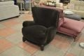 Ex display Danetti armchair, Danetti Harlan dark chocolate velvet accent chair, Danetti outlet Lancashire