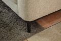 Julep Two Piece Suite 3 + 2 Sofa Set in Grey Fleck Fabric - Retro High Seat Couches
