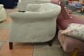 Danetti Luxe grey fabric 2 seater sofa; Danetti sofas clearance outlet shop