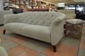 Danetti Luxe grey fabric 2 seater sofa; Danetti sofas clearance outlet shop