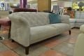Danetti Luxe grey fabric 2 seater sofa; Danetti sofas clearance outlet shop