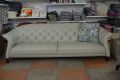 Danetti Luxe Grey Leather 3 Seater Sofa, Danetti outlet sofa shop