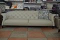 Danetti Luxe Grey Leather 3 Seater Sofa, Danetti outlet sofa shop
