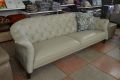 Danetti Luxe Grey Leather 3 Seater Sofa, Danetti outlet sofa shop