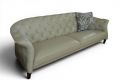 Danetti Luxe Grey Leather 3 Seater Sofa, Danetti outlet sofa shop