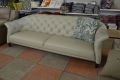 Danetti Luxe Grey Leather 3 Seater Sofa, Danetti outlet sofa shop