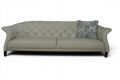 Danetti Luxe Grey Leather 3 Seater Sofa, Danetti outlet sofa shop