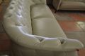Danetti Luxe Grey Leather 3 Seater Sofa, Danetti outlet sofa shop