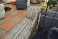 Ikat chaise longue; colourful chaise long