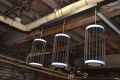 EX DISPLAY Circolo Black 3 Light Pendant Ceiling Light with Built-in LED Lamps