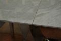 Lathom Extending Ceramic Dining Table and 6 Knocker Back Chairs in Silver