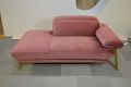 EgoItaliano Anais Chaise Sofa in Pink Velvet; Ex display designer sofas outlet