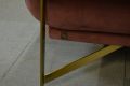 EgoItaliano Anais Chaise Sofa in Pink Velvet; Ex display designer sofas outlet