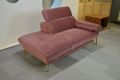 EgoItaliano Anais Chaise Sofa in Pink Velvet; Ex display designer sofas outlet