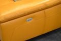 EgoItaliano Martine Italian Leather Corner Sofa, Orange leather corner suite, ex display sofas outlet Preston