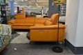 EgoItaliano Martine Italian Leather Corner Sofa, Orange leather corner suite, ex display sofas outlet Preston