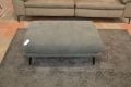 Martine Footstool in Grey Suede Fabric