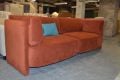 Mayfair 4 seater sofa bed orange velvet convertible sofa; ex display clearance discount designer sofas