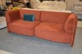 Mayfair 4 seater sofa bed orange velvet convertible sofa; ex display clearance discount designer sofas