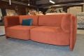 Mayfair 4 seater sofa bed orange velvet convertible sofa; ex display clearance discount designer sofas