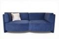 convertible sofa bed blue velvet; ex display John Lewis sofa outlet