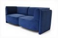 convertible sofa bed blue velvet; ex display John Lewis sofa outlet