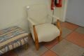 fireside chair UK, art deco accent chair, beige bedroom chair