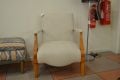 fireside chair UK, art deco accent chair, beige bedroom chair