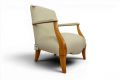 fireside chair UK, art deco accent chair, beige bedroom chair